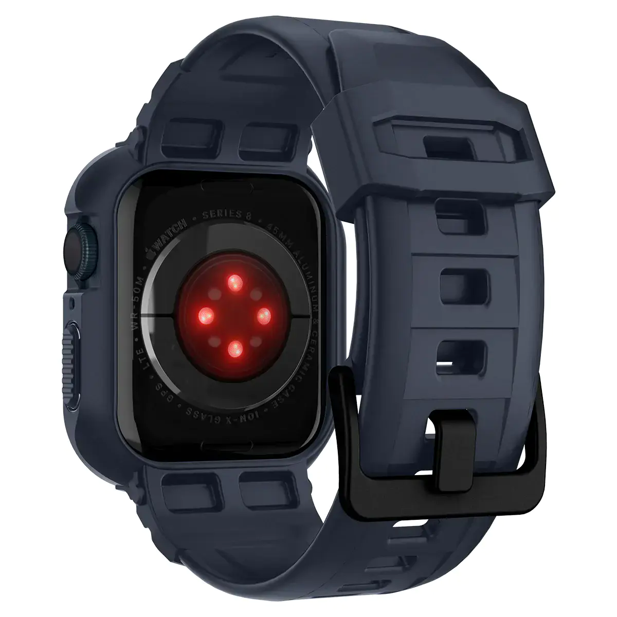 Чехол и ремешок 2в1 Spigen Case Rugged Armor Pro for Apple Watch Series 45mm/44mm - Charcoal Gray (ACS00819)