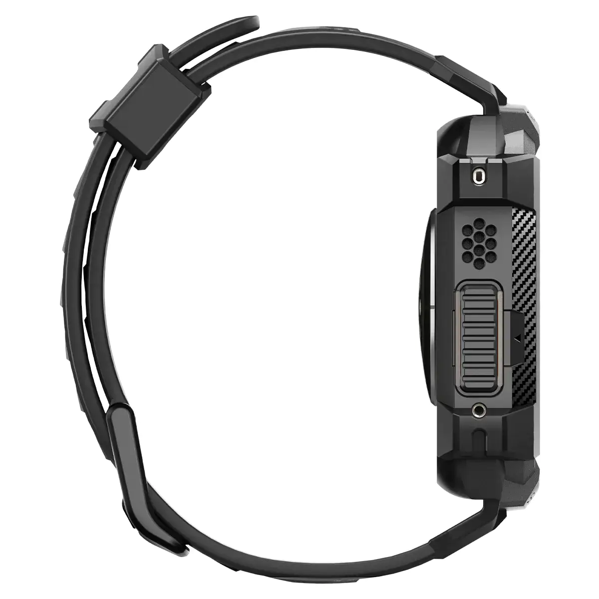 Чехол и ремешок 2в1 Spigen Case Rugged Armor Pro for Apple Watch Ultra 49mm - Black (ACS05460)