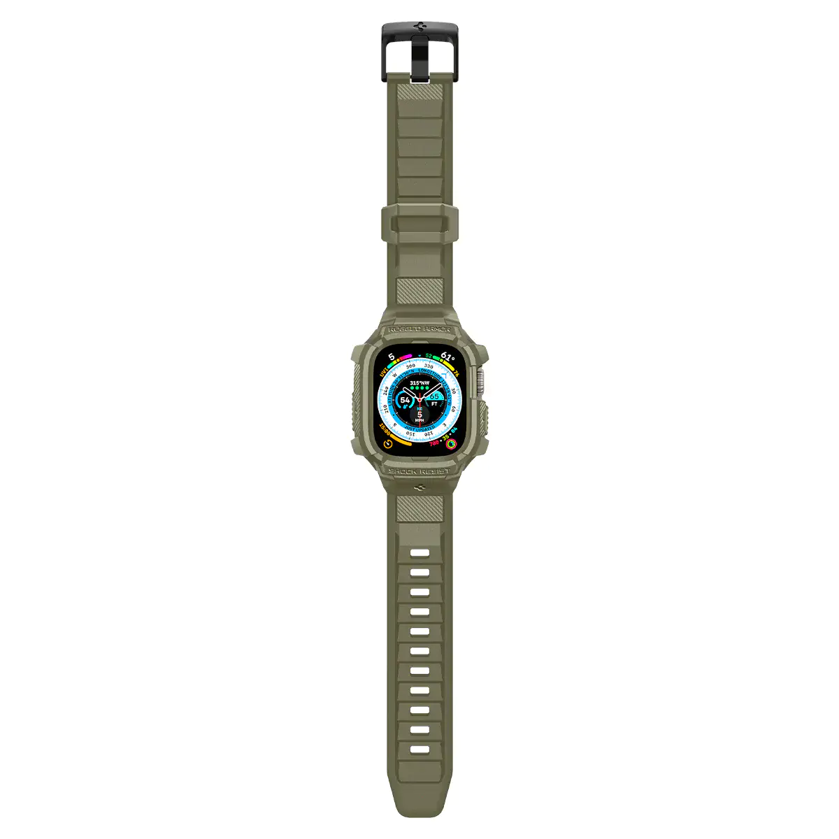 Чохол та ремінець 2в1 Spigen Case Rugged Armor Pro for Apple Watch Ultra 49mm - Vintage Khaki (ACS05915)