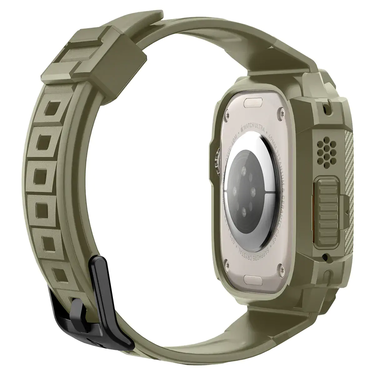 Чохол та ремінець 2в1 Spigen Case Rugged Armor Pro for Apple Watch Ultra 49mm - Vintage Khaki (ACS05915)