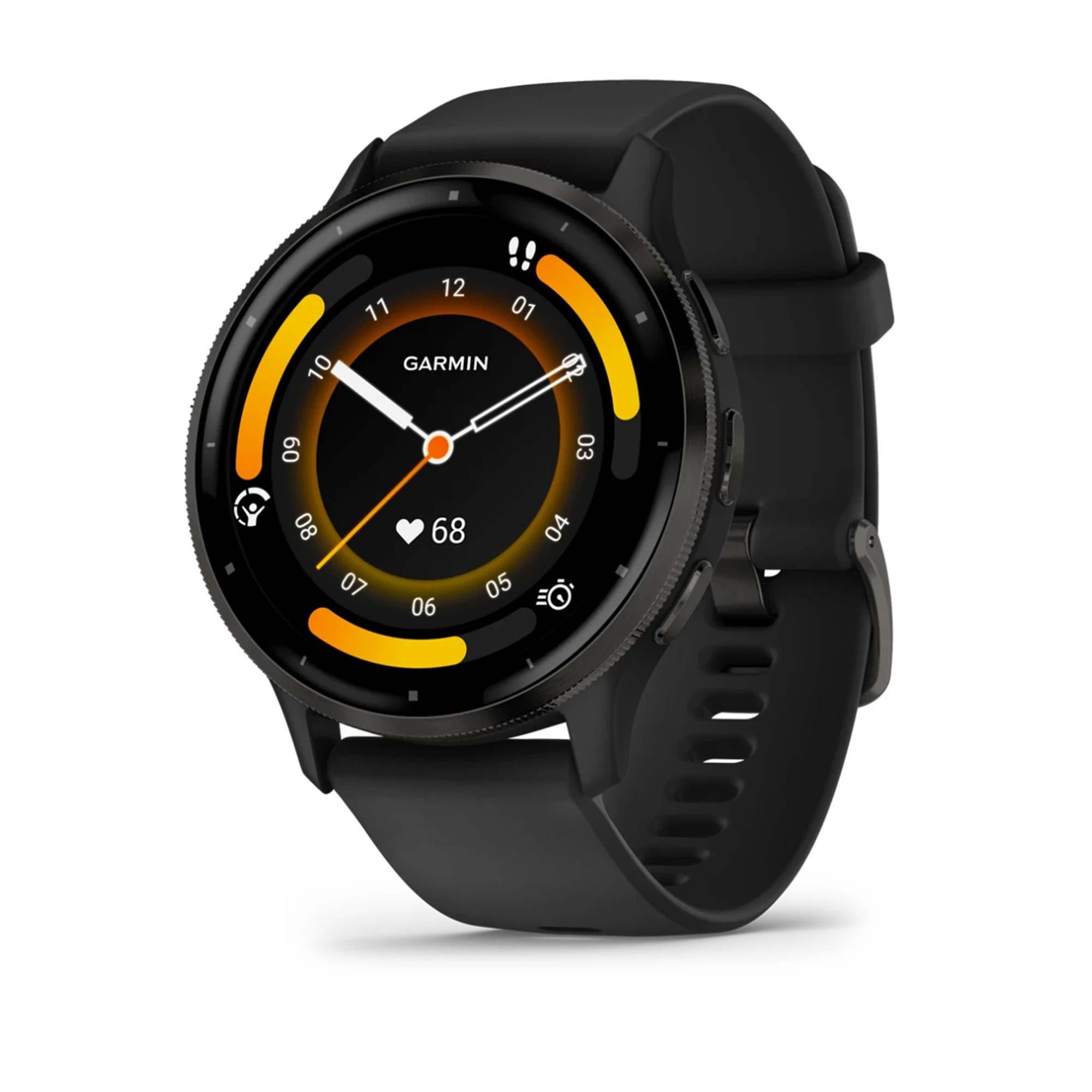 Смарт-годинник Garmin Venu 3 Slate Stainless Steel Bezel with Black Case and Silicone Band (010-02784-01)