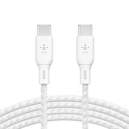 Кабель Belkin BoostCharge USB-C to USB-C Cable 2.0 m 100W - White (CAB014bt2MWH)