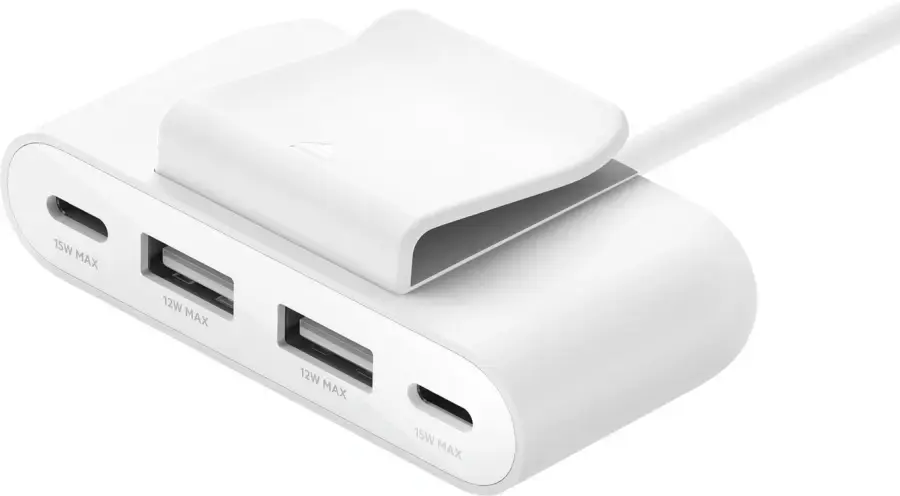 Концентратор Belkin BoostCharge 4-Port USB Power Extender 2.0m - White (BUZ001bt2MWHB7)