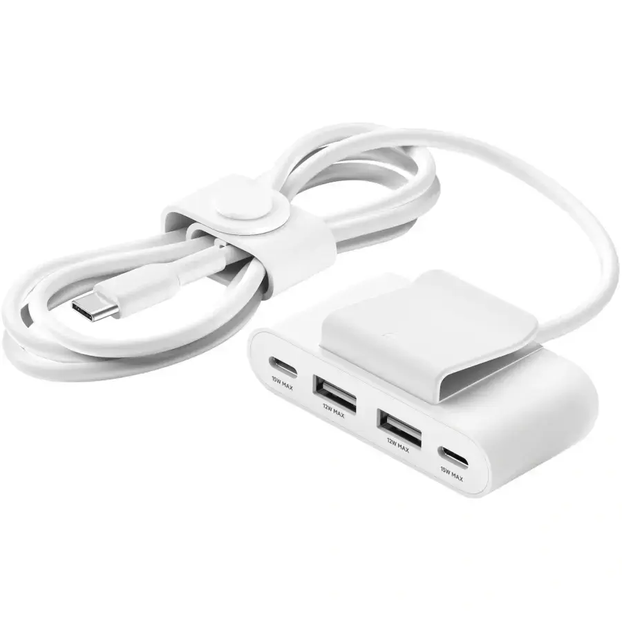Концентратор Belkin BoostCharge 4-Port USB Power Extender 2.0m - White (BUZ001bt2MWHB7)