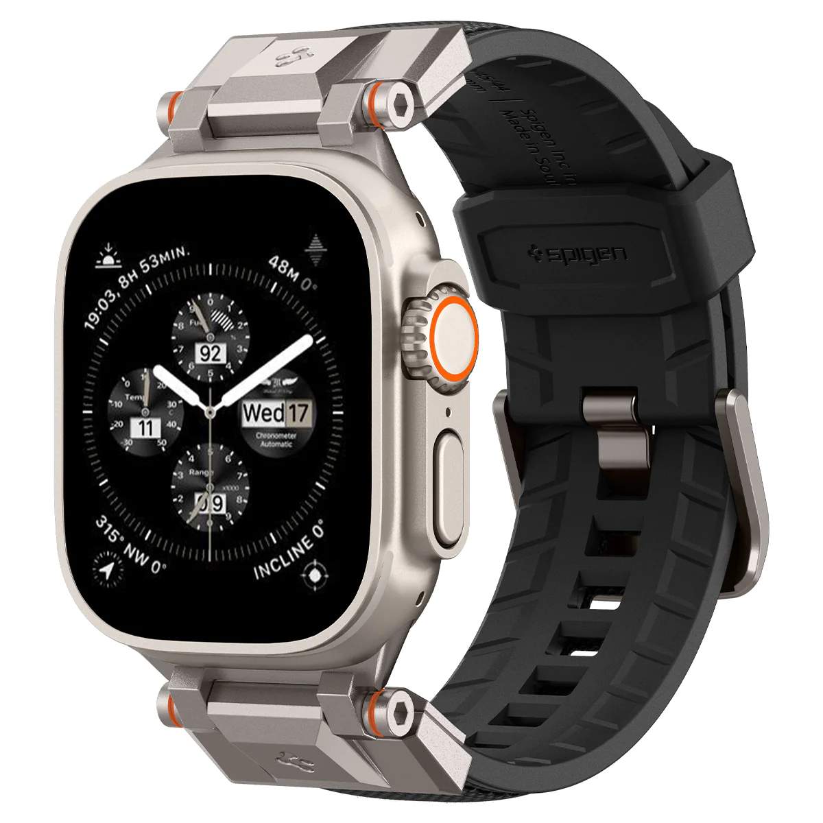 Ремінець Spigen DuraPro Armor Watch Band for Apple Watch 49mm/45mm/44mm/42mm - Black (AMP06065)