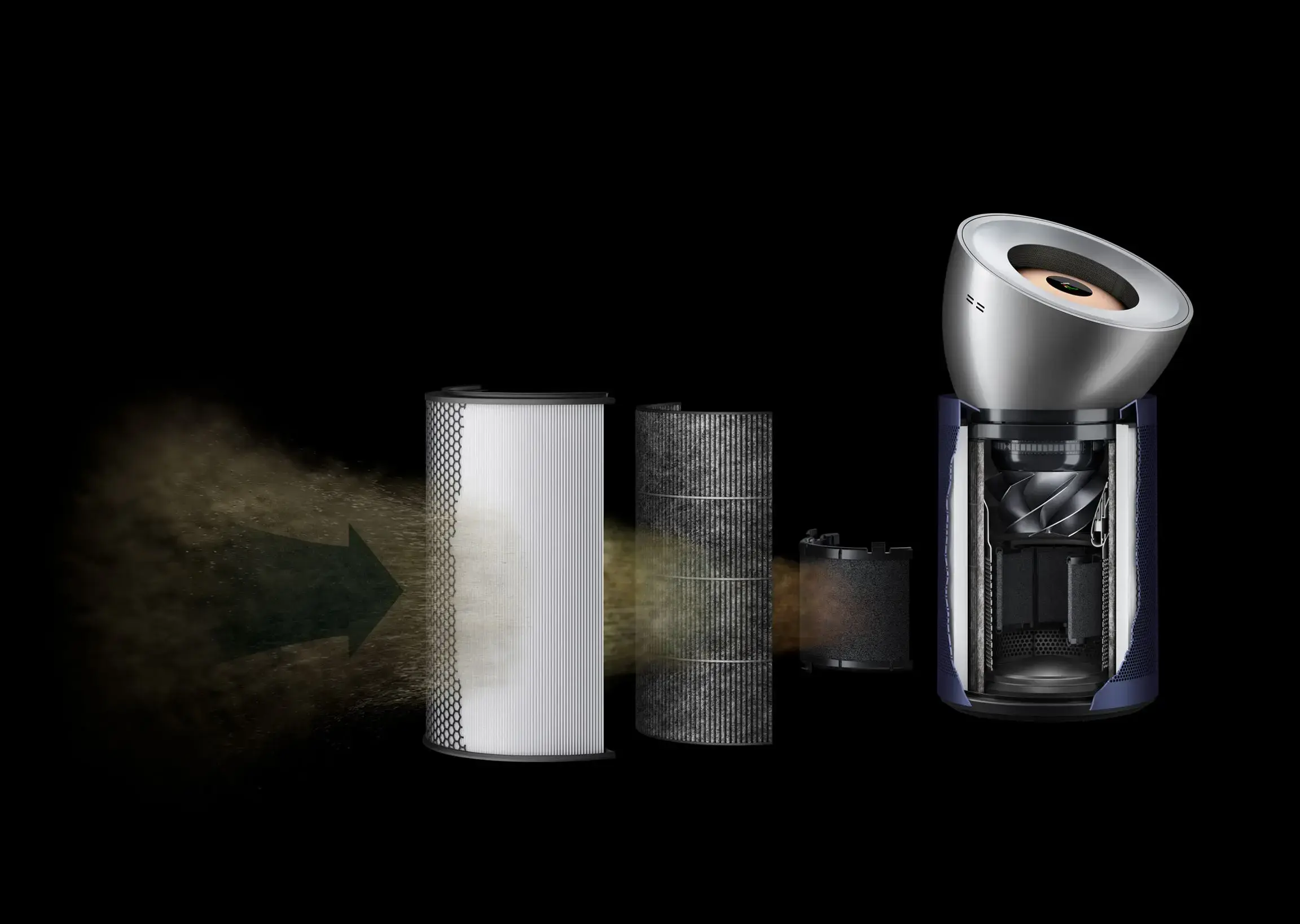 Очищувач повітря Dyson Purifier Big+Quiet Formaldehyde BP03 - Bright Nickel/Prussian Blue (410639-01) EU