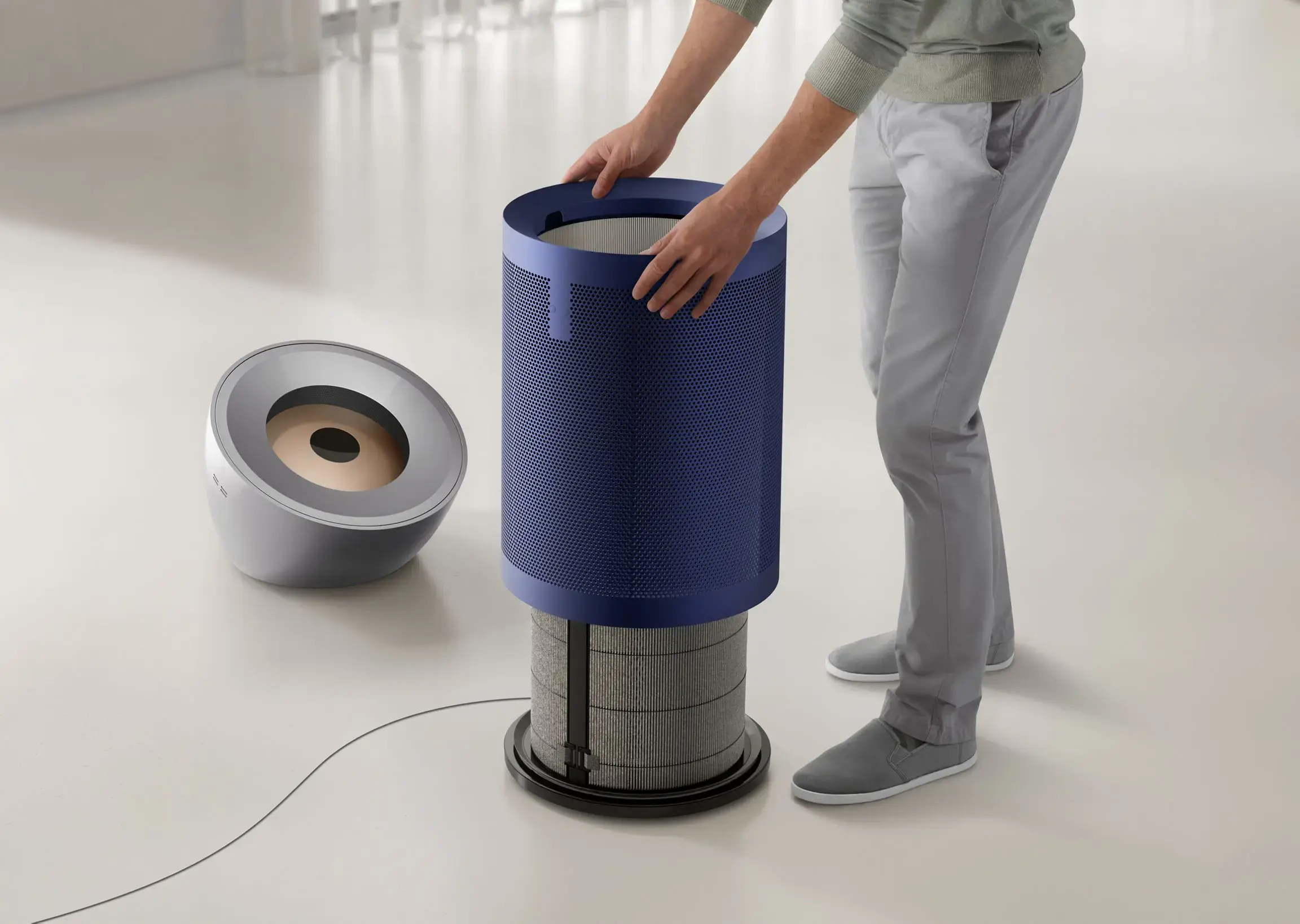 Очищувач повітря Dyson Purifier Big+Quiet Formaldehyde BP03 - Bright Nickel/Prussian Blue (410639-01) EU