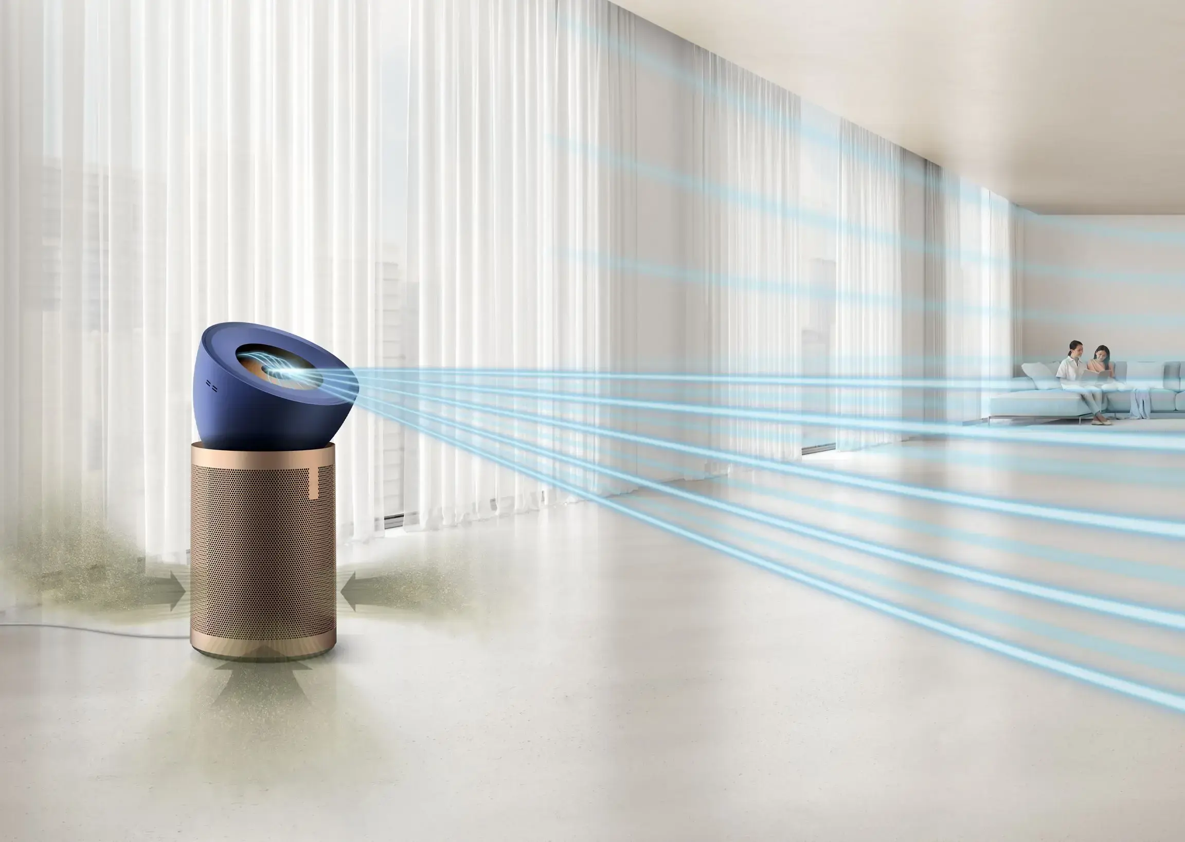 Очищувач повітря Dyson Purifier Big+Quiet Formaldehyde BP04 - Prussian Blue/Gold (394809-01)