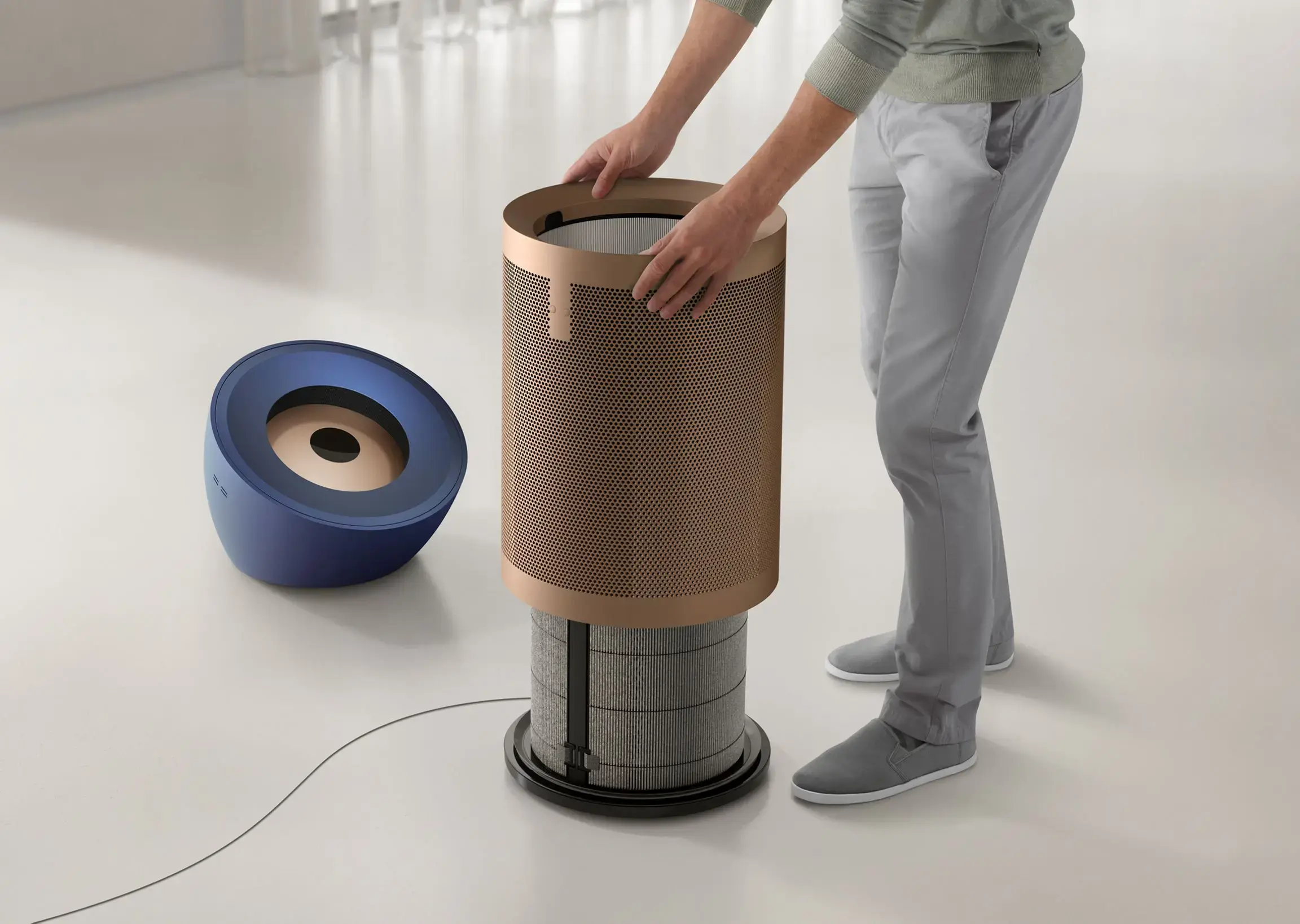 Очищувач повітря Dyson Purifier Big+Quiet Formaldehyde BP04 - Prussian Blue/Gold (394809-01)