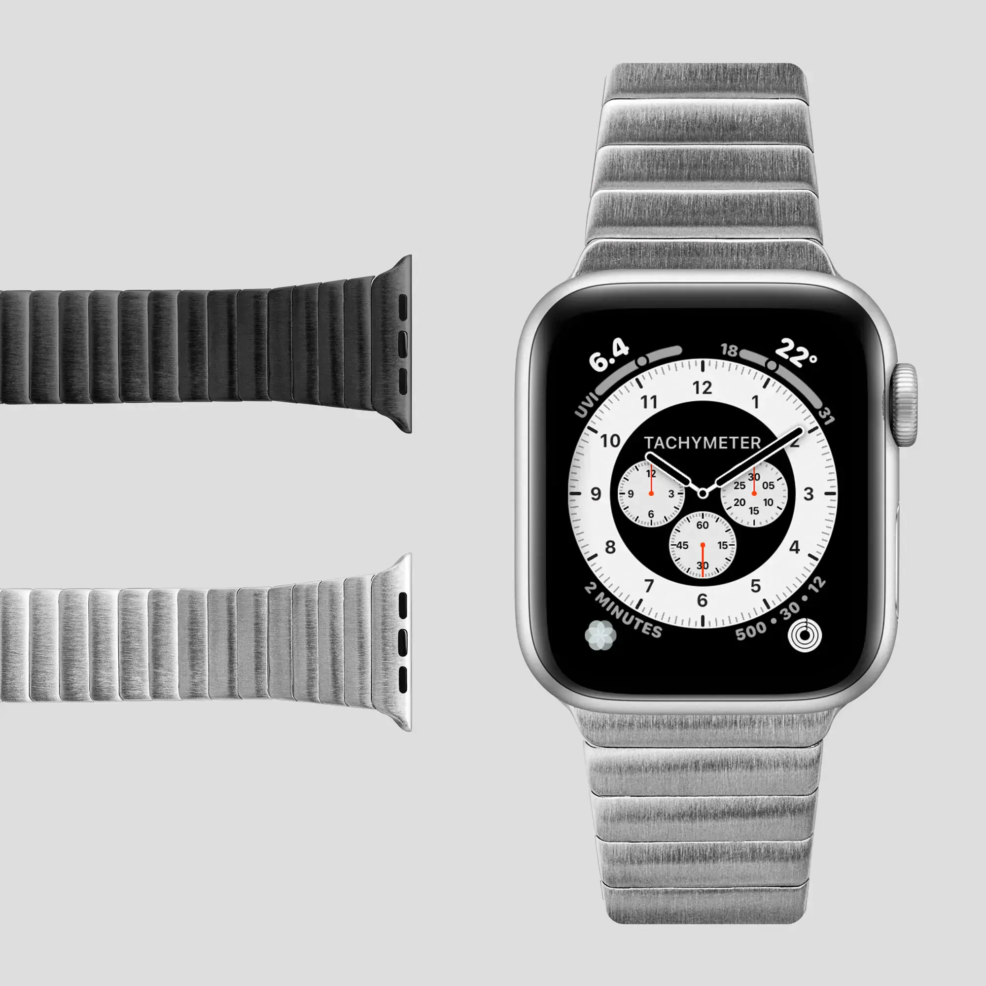Ремешок LAUT LINKS 2.0 для Apple Watch 42/44/45/49 мм - Silver (L_AWL_L2_SL)