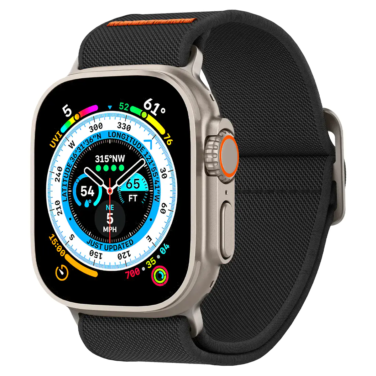 Ремешок Spigen Band Lite Fit Ultra Watch Band for Apple Watch 49mm/45mm/44mm/42mm - Black (AMP05983)