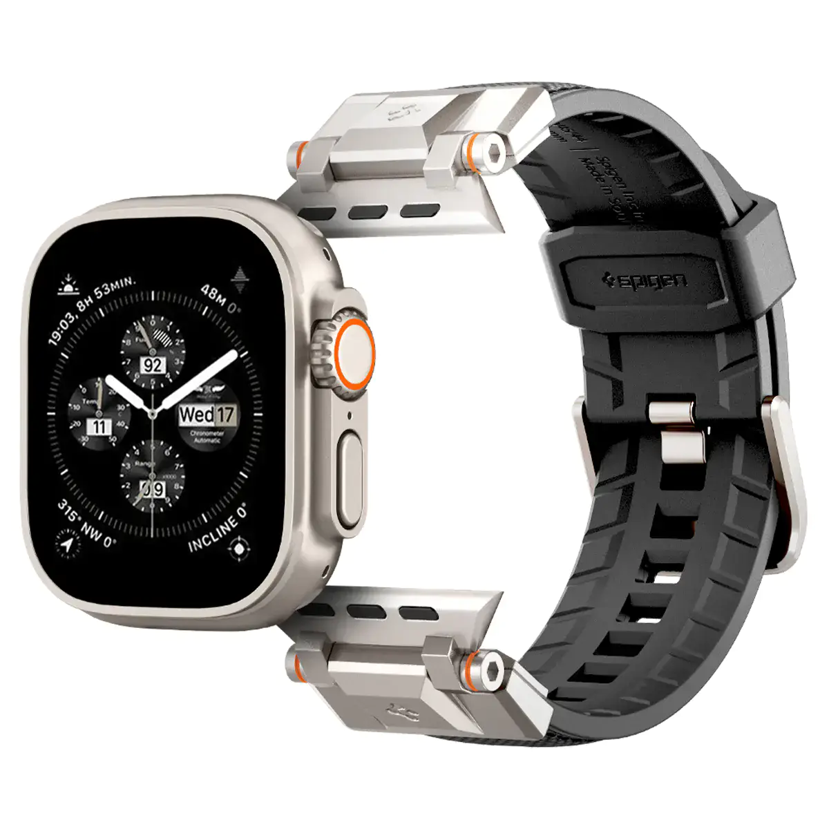 Ремінець Spigen DuraPro Armor Watch Band for Apple Watch 49mm/45mm/44mm/42mm - Black (AMP06065)