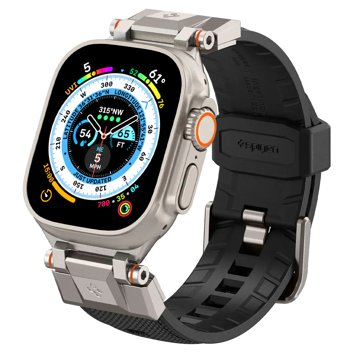 Ремінець Spigen DuraPro Armor Watch Band for Apple Watch 49mm/45mm/44mm/42mm - Black (AMP06065)