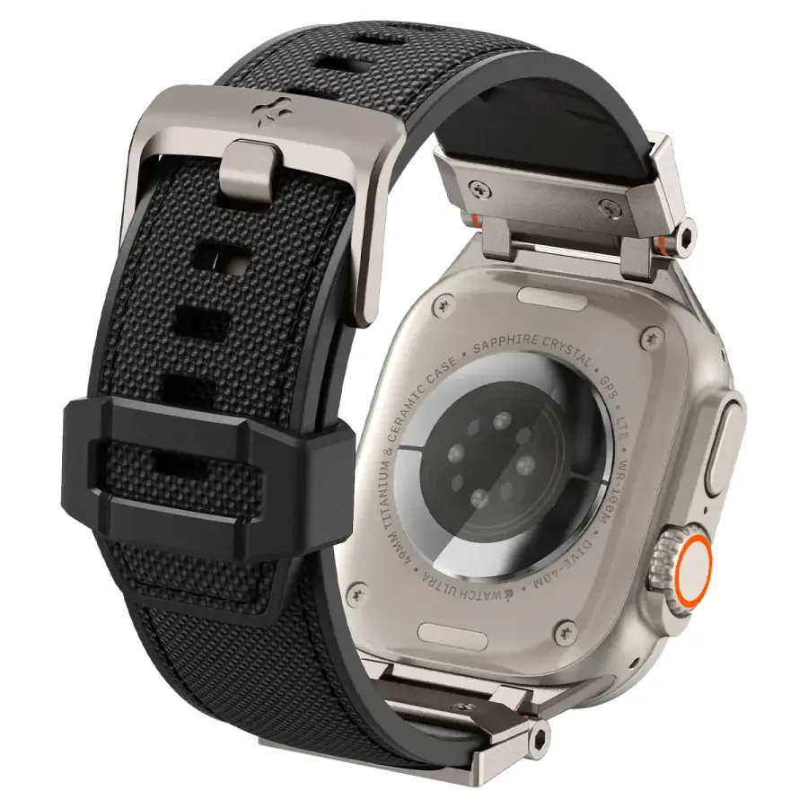 Ремешок Spigen DuraPro Armor Watch Band for Apple Watch 49mm/45mm/44mm/42mm - Black (AMP06065)