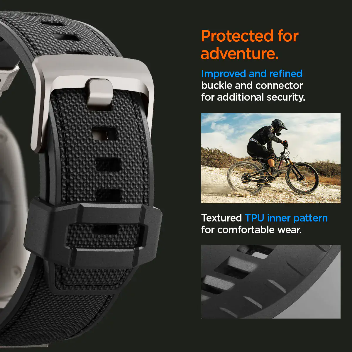 Ремінець Spigen DuraPro Armor Watch Band for Apple Watch 49mm/45mm/44mm/42mm - Black (AMP06065)