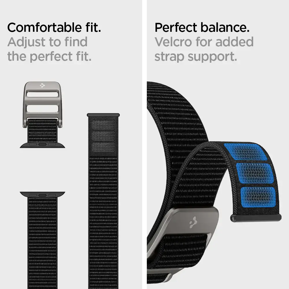 Ремінець Spigen DuraPro Flex Watch Band for Apple Watch 49mm/45mm/44mm/42mm - Black (AMP02465)