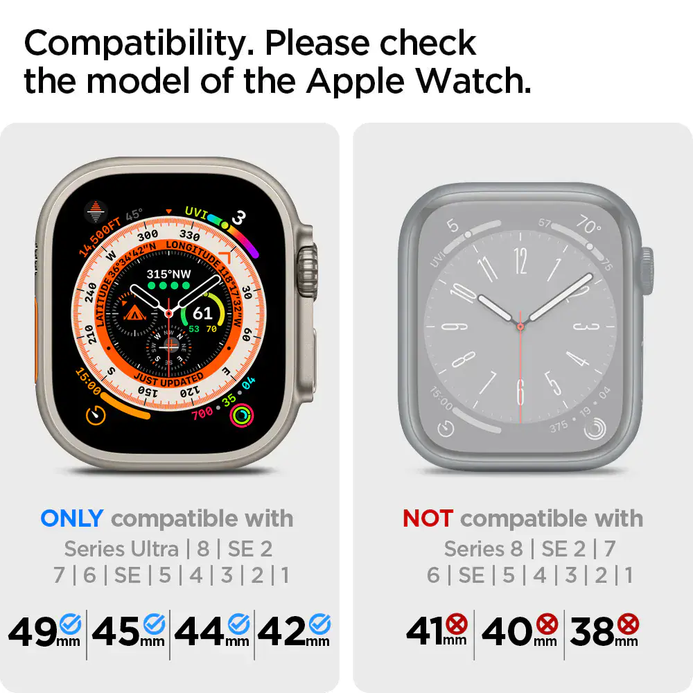 Ремінець Spigen DuraPro Flex Watch Band for Apple Watch 49mm/45mm/44mm/42mm - Black (AMP02465)