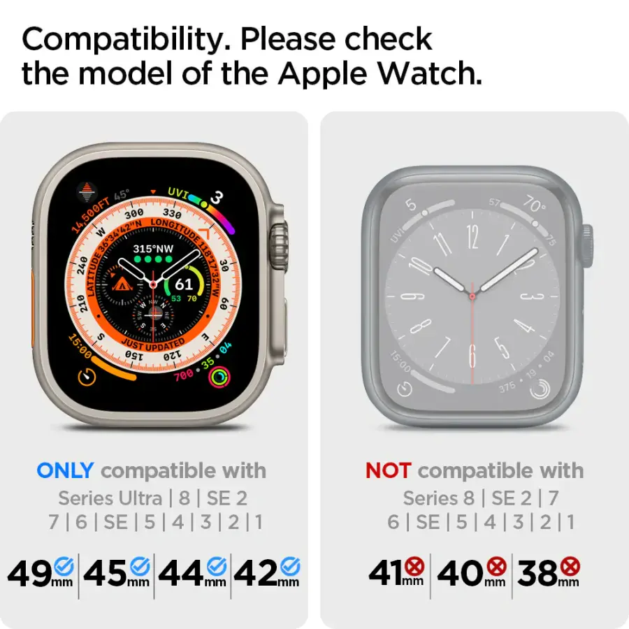 Ремешок Spigen DuraPro Flex Watch Band for Apple Watch 49mm/45mm/44mm/42mm - Black (AMP02465)