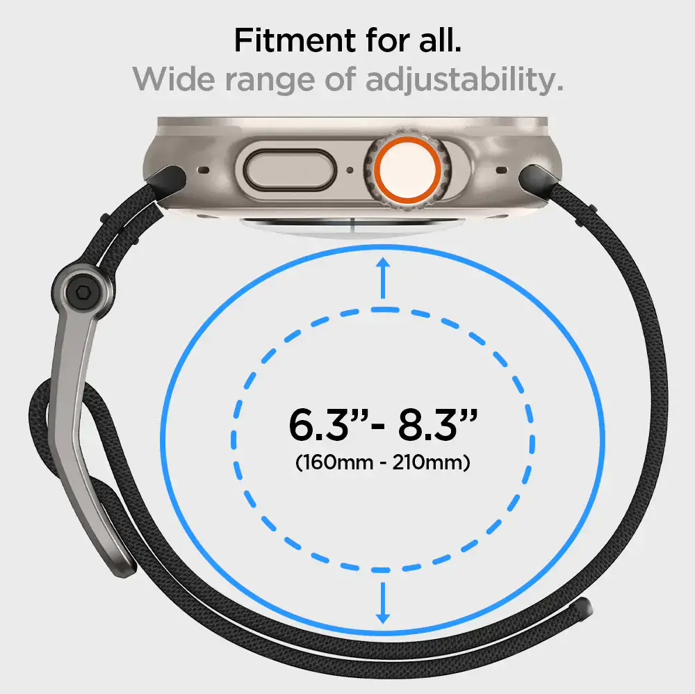 Ремінець Spigen DuraPro Flex Watch Band for Apple Watch 49mm/45mm/44mm/42mm - Black (AMP02465)