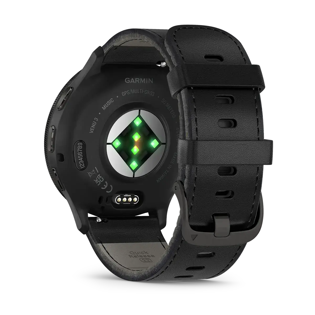 Смарт-часы Garmin Venu 3 Black/Slate Gray with Quick Release Leather Strap (010-02784-52)