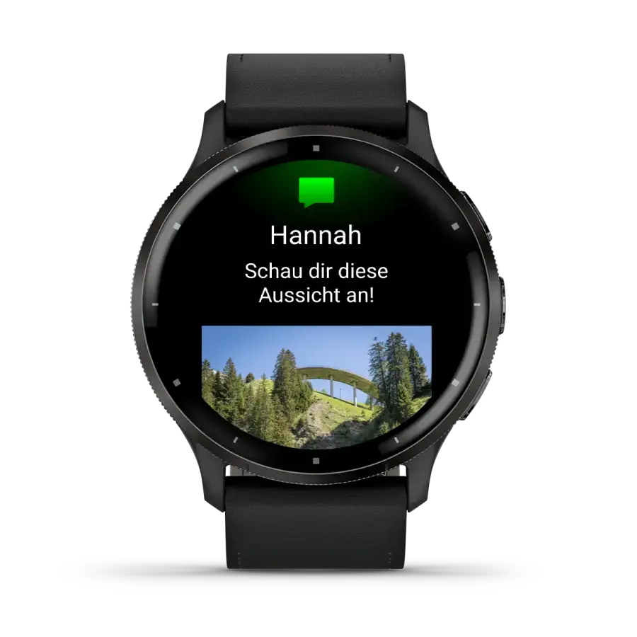 Смарт-годинник Garmin Venu 3 Black/Slate Gray with Quick Release Leather Strap (010-02784-52)