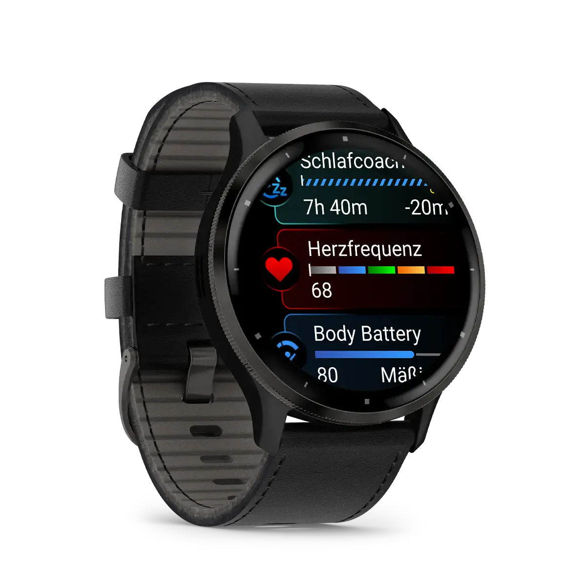 Смарт-часы Garmin Venu 3 Black/Slate Gray with Quick Release Leather Strap (010-02784-52)