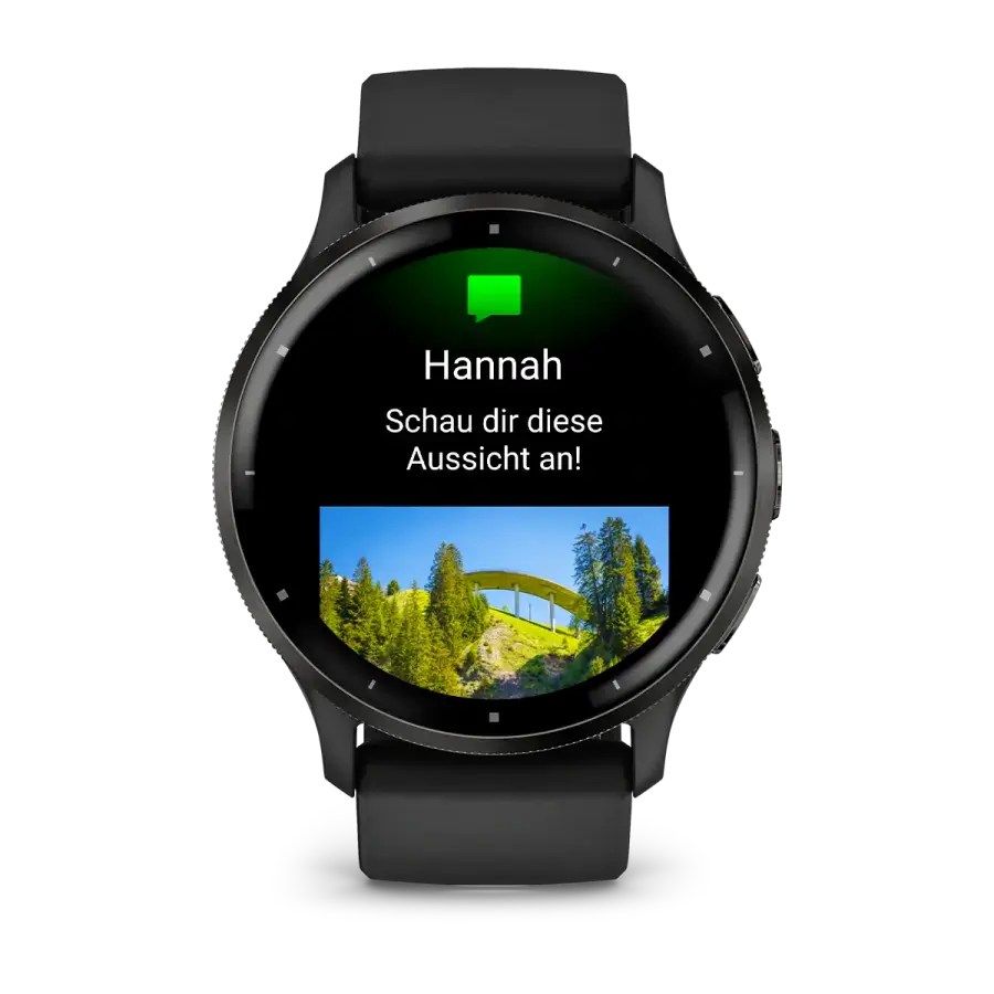 Смарт-годинник Garmin Venu 3 Slate Stainless Steel Bezel with Black Case and Silicone Band (010-02784-01)