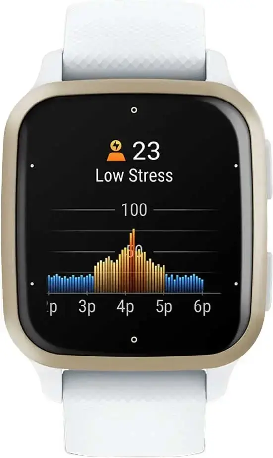 Смарт-годинник Garmin Venu Sq 2 Cream Gold Aluminum Bezel with White Case and Silicone Band (010-02701-01/11)