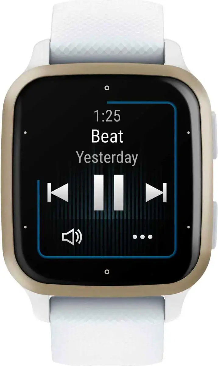 Смарт-годинник Garmin Venu Sq 2 Cream Gold Aluminum Bezel with White Case and Silicone Band (010-02701-01/11)