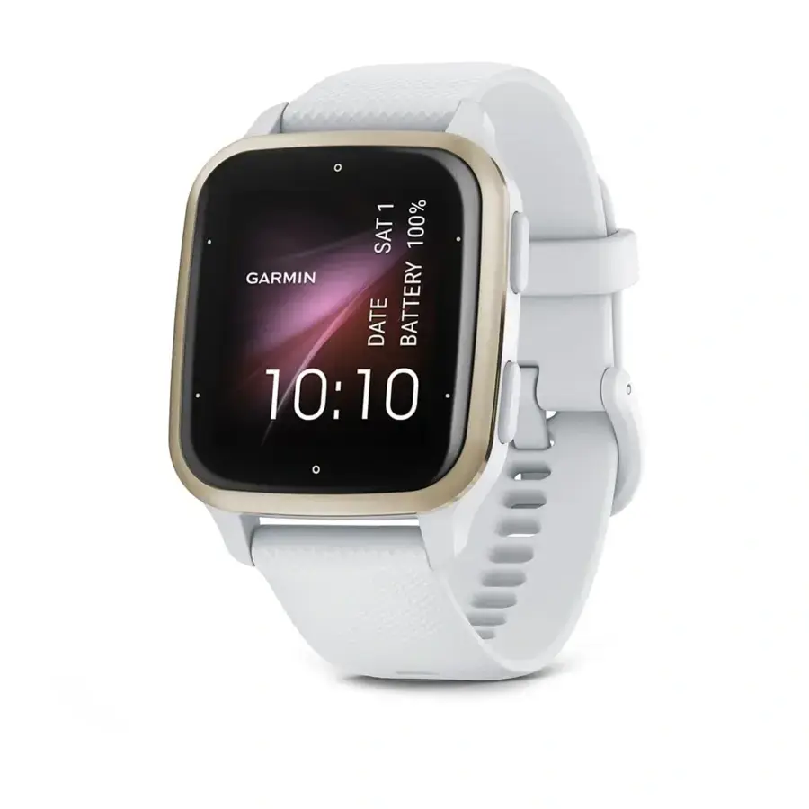 Смарт-годинник Garmin Venu Sq 2 Cream Gold Aluminum Bezel with White Case and Silicone Band (010-02701-01/11)