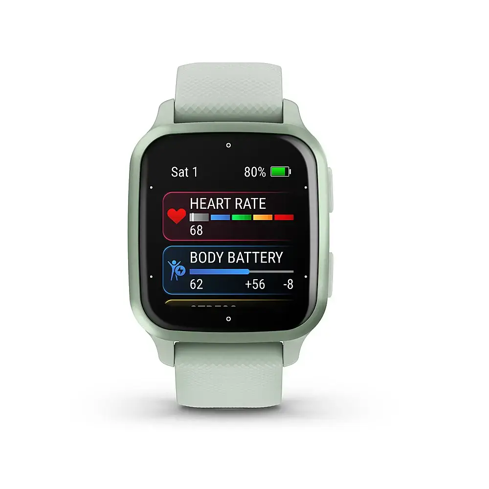 Смарт-годинник Garmin Venu Sq 2 Metallic Mint Aluminum Bezel with Cool Mint Case and Silicone Band (010-02701-02/12)