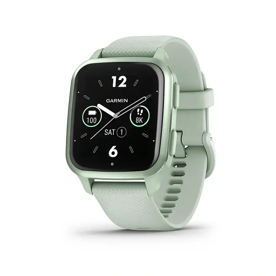 Смарт-годинник Garmin Venu Sq 2 Metallic Mint Aluminum Bezel with Cool Mint Case and Silicone Band (010-02701-02/12)