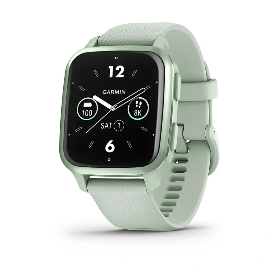 Смарт-годинник Garmin Venu Sq 2 Metallic Mint Aluminum Bezel with Cool Mint Case and Silicone Band (010-02701-02/12)
