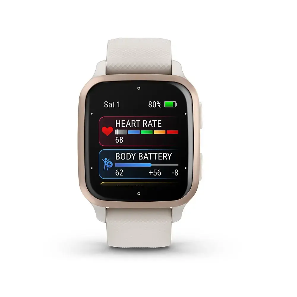 Смарт-годинник Garmin Venu Sq 2 – Music Edition Peach Gold Al. Bezel w. Ivory Case and S. Band (010-02700-01/11)