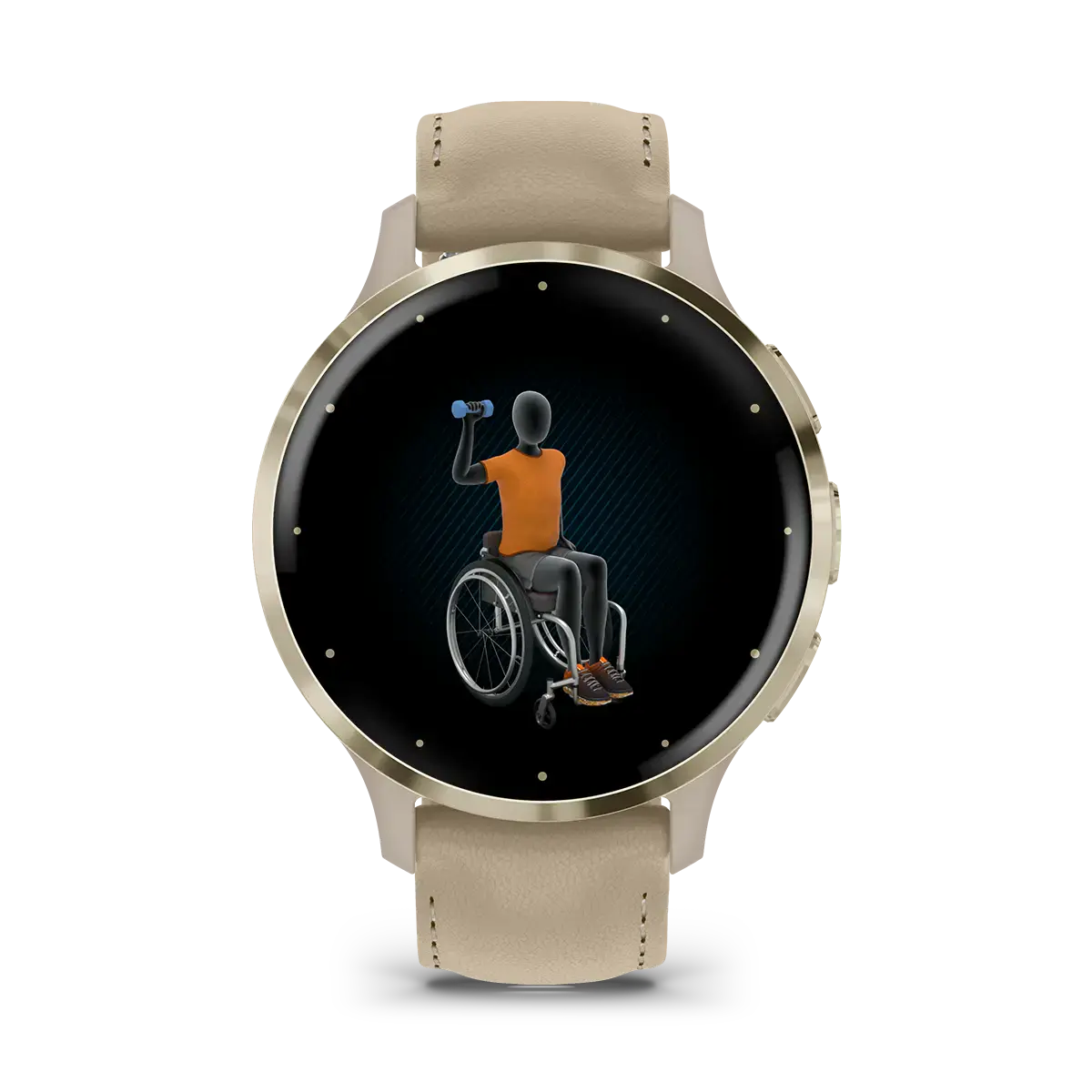 Смарт-часы Garmin Venu 3S French Gray/Soft Gold with Quick Release Leather Strap (010-02785-55)