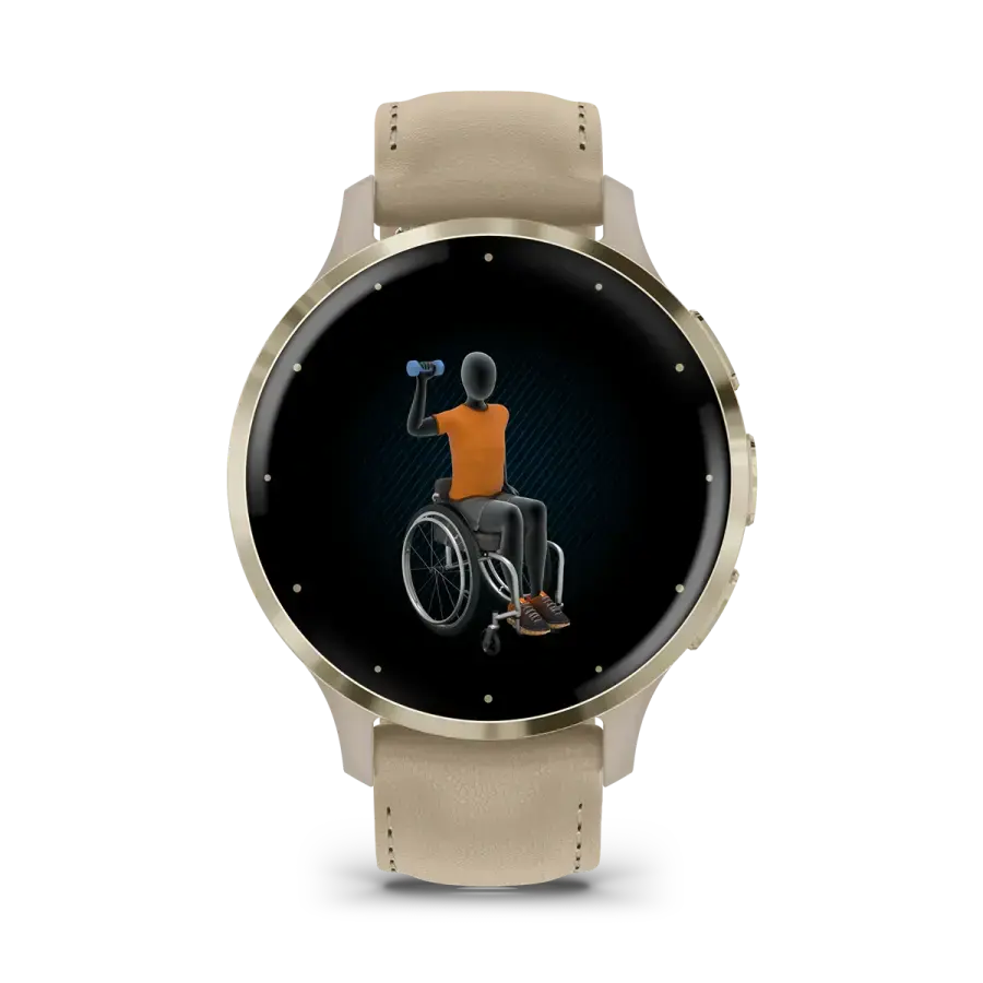 Смарт-годинник Garmin Venu 3S French Gray/Soft Gold with Quick Release Leather Strap (010-02785-55)