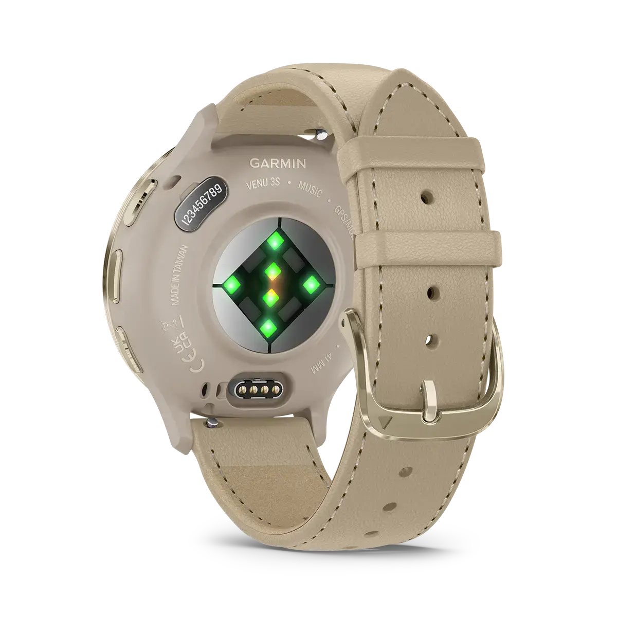 Смарт-часы Garmin Venu 3S French Gray/Soft Gold with Quick Release Leather Strap (010-02785-55)