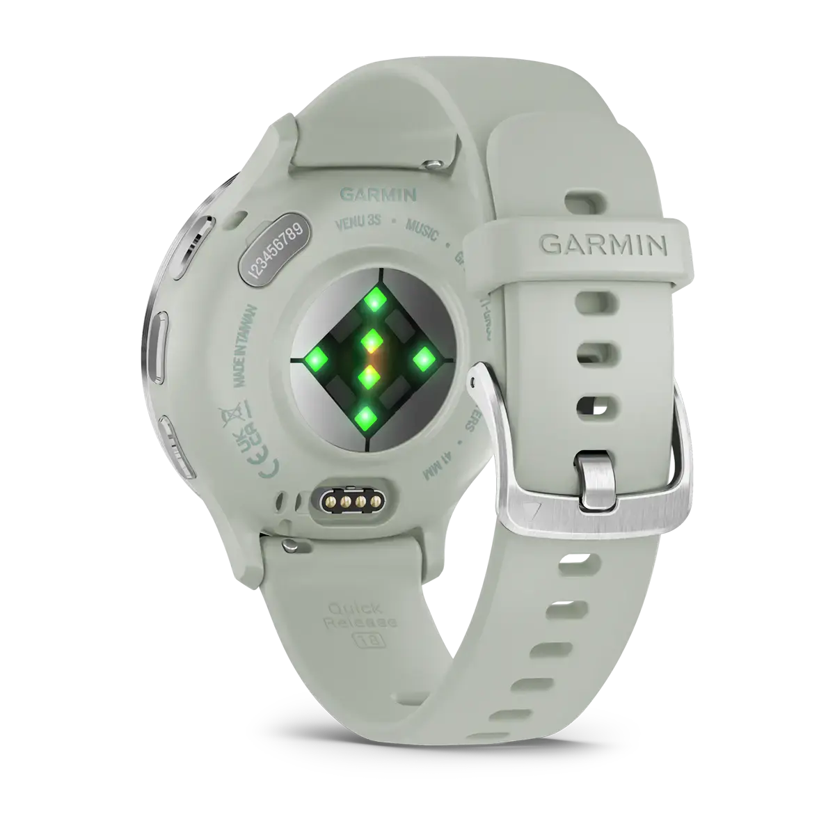 Смарт-часы Garmin Venu 3S Silver Stainless Steel Bezel with Sage Gray Case and Silicone Band (010-02785-01)