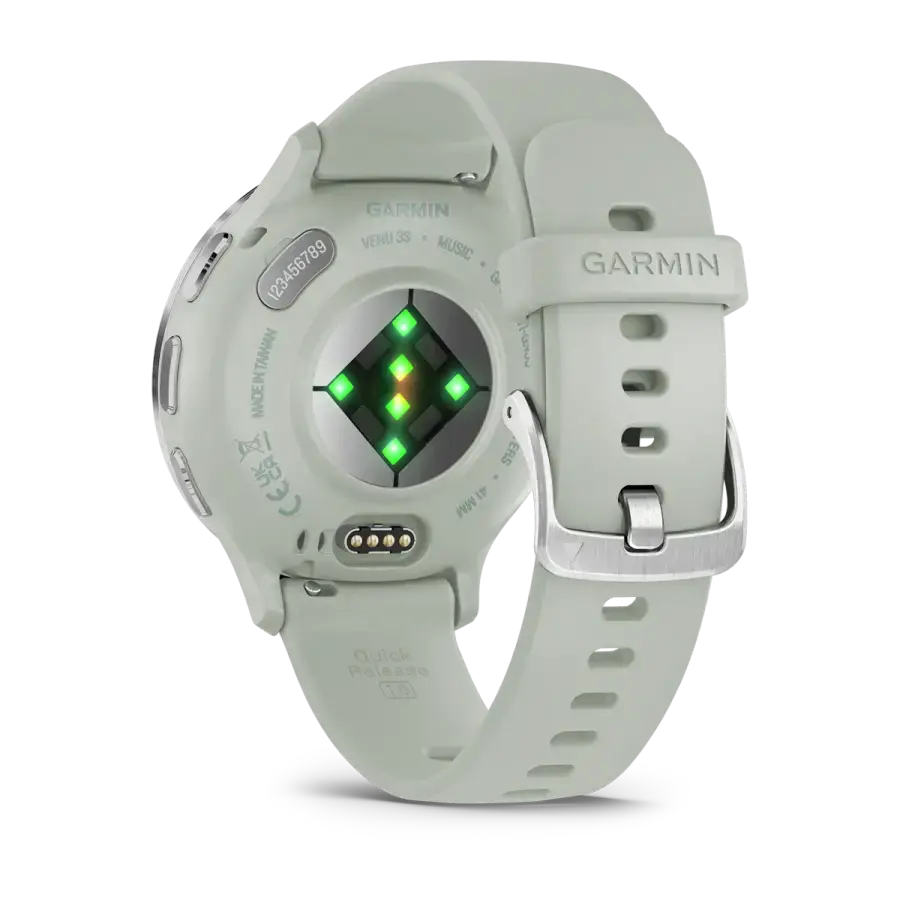 Смарт-годинник Garmin Venu 3S Silver Stainless Steel Bezel with Sage Gray Case and Silicone Band (010-02785-01)