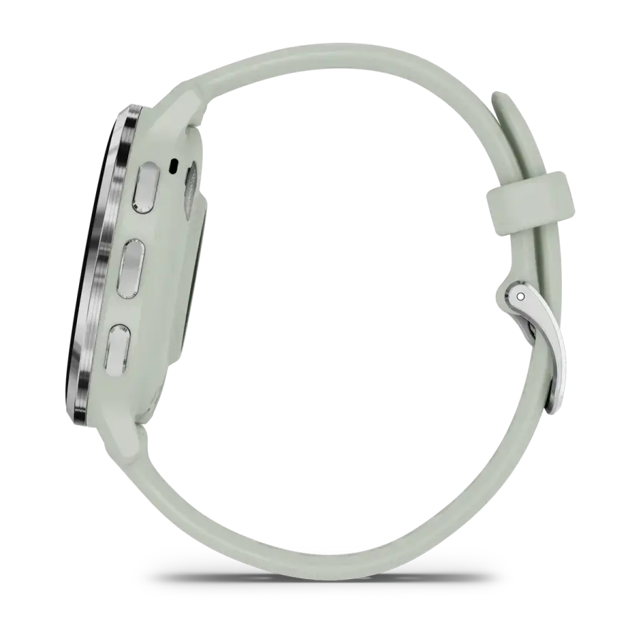 Смарт-годинник Garmin Venu 3S Silver Stainless Steel Bezel with Sage Gray Case and Silicone Band (010-02785-01)