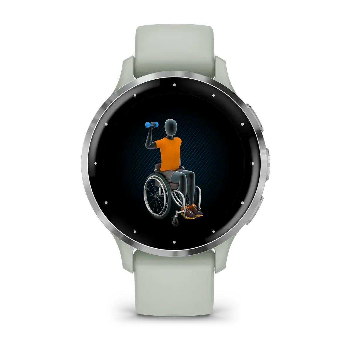 Смарт-часы Garmin Venu 3S Silver Stainless Steel Bezel with Sage Gray Case and Silicone Band (010-02785-01)