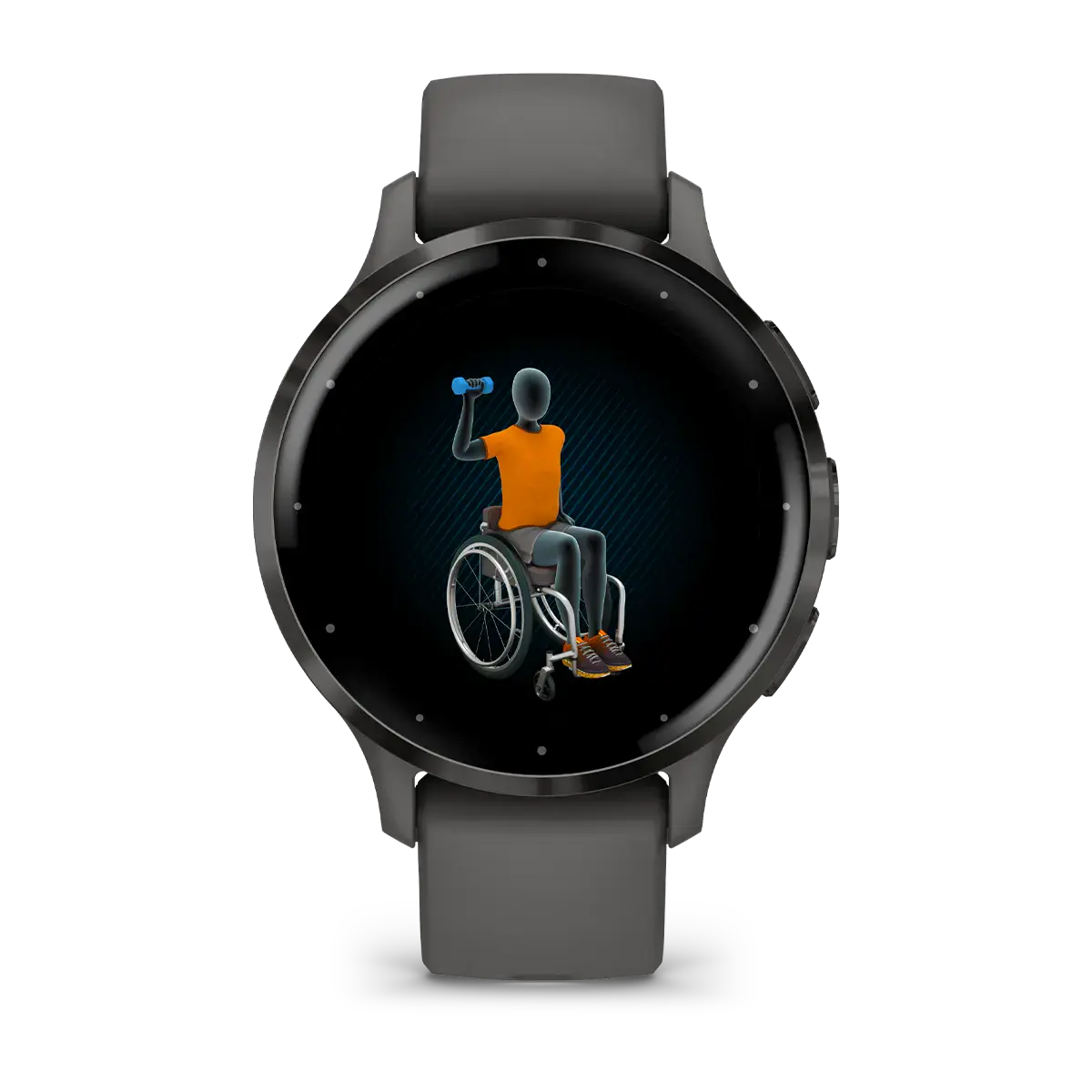 Смарт-годинник Garmin Venu 3S Slate Stainless Steel Bezel with Pebble Gray Case and Silicone Band (010-02785-00)