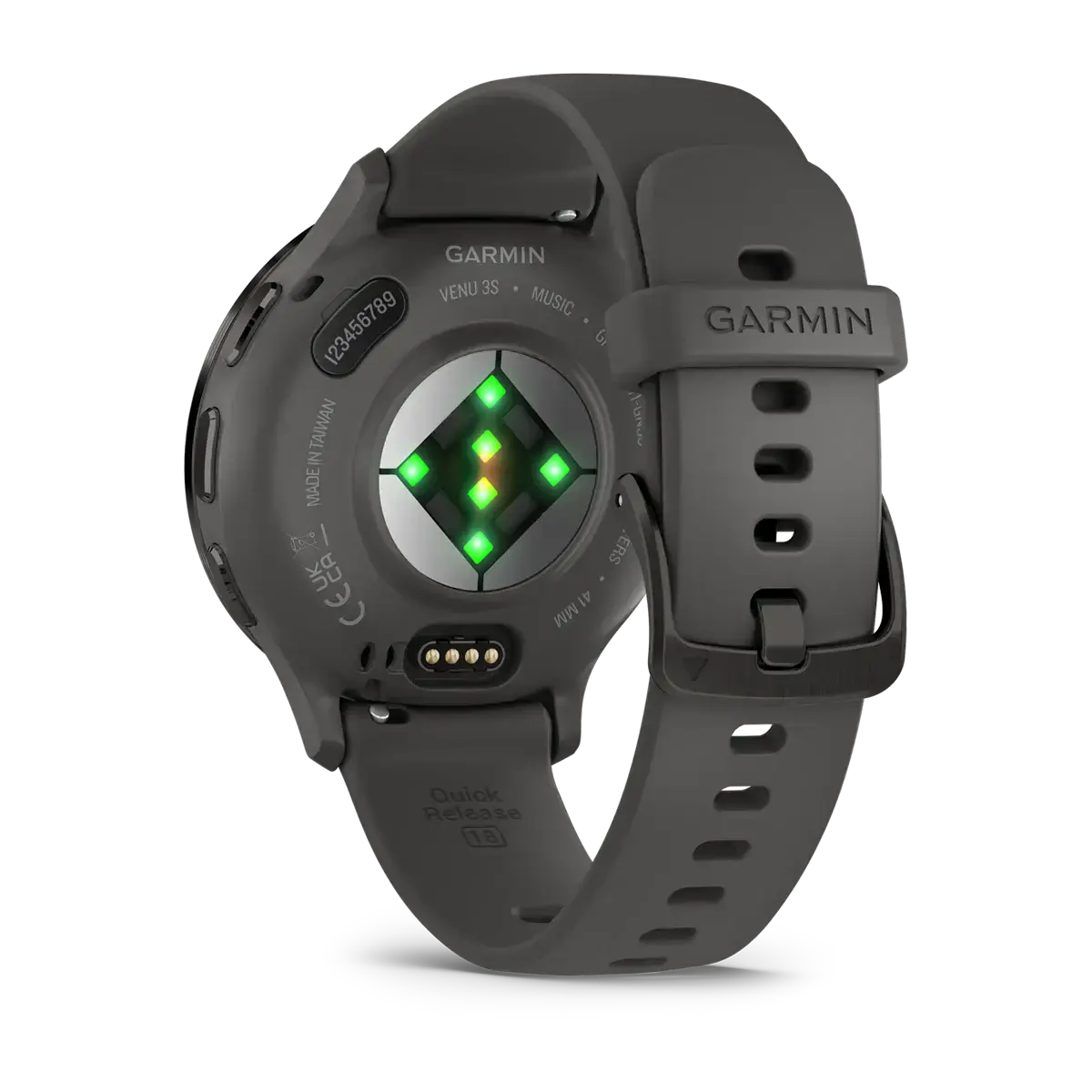 Смарт-годинник Garmin Venu 3S Slate Stainless Steel Bezel with Pebble Gray Case and Silicone Band (010-02785-00)