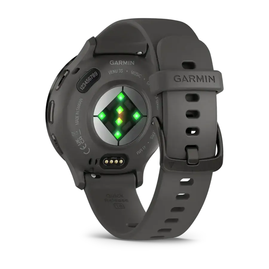 Смарт-годинник Garmin Venu 3S Slate Stainless Steel Bezel with Pebble Gray Case and Silicone Band (010-02785-00)