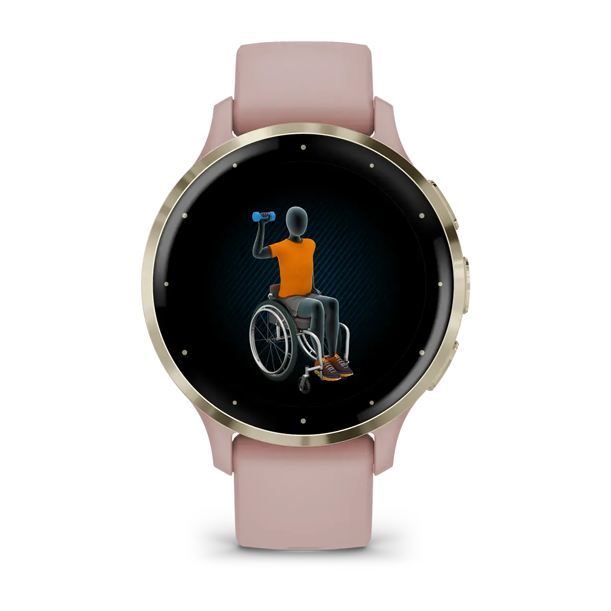 Смарт-годинник Garmin Venu 3S Soft Gold Stainless Steel Bezel with Dust Rose Case and Silicone Band (010-02785-03)