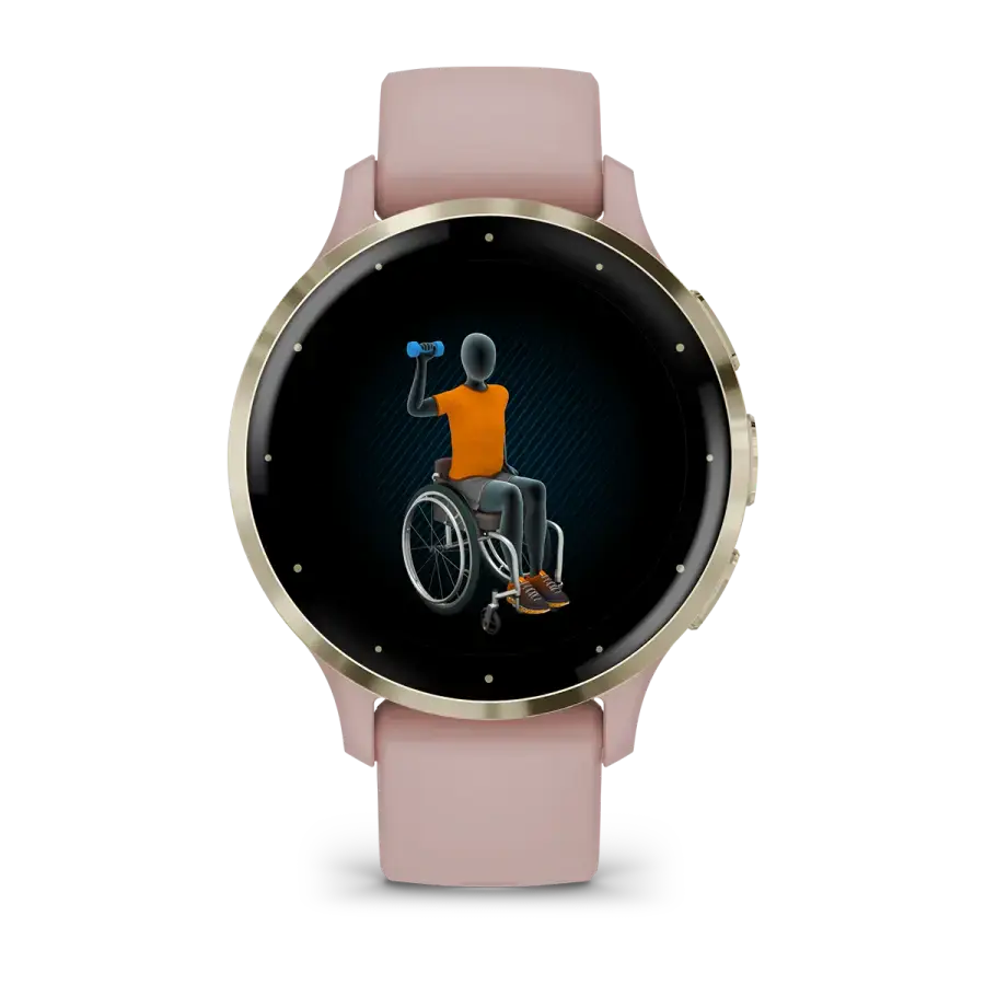 Смарт-годинник Garmin Venu 3S Soft Gold Stainless Steel Bezel with Dust Rose Case and Silicone Band (010-02785-03)