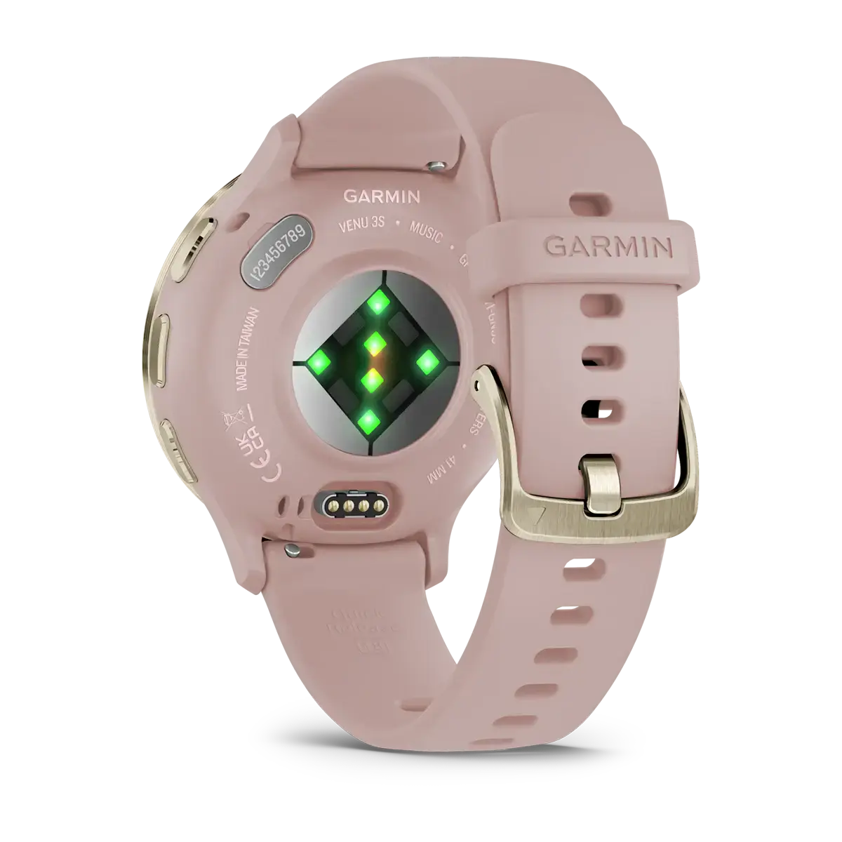 Смарт-годинник Garmin Venu 3S Soft Gold Stainless Steel Bezel with Dust Rose Case and Silicone Band (010-02785-03)