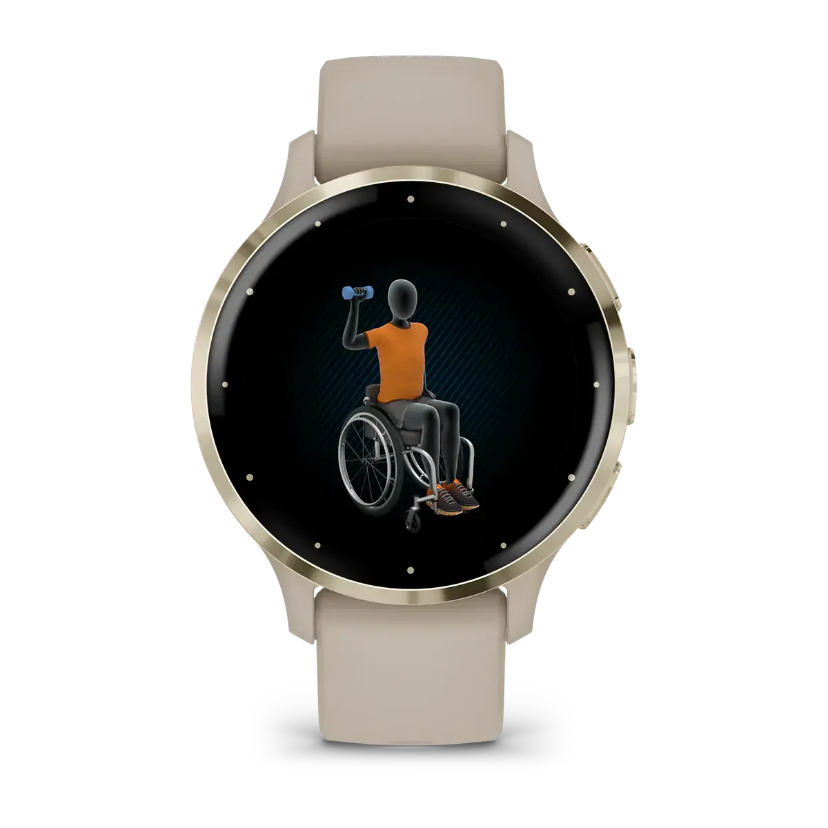 Смарт-годинник Garmin Venu 3S Soft Gold Stainless Steel Bezel with French Gray Case and Silicone Band (010-02785-02)
