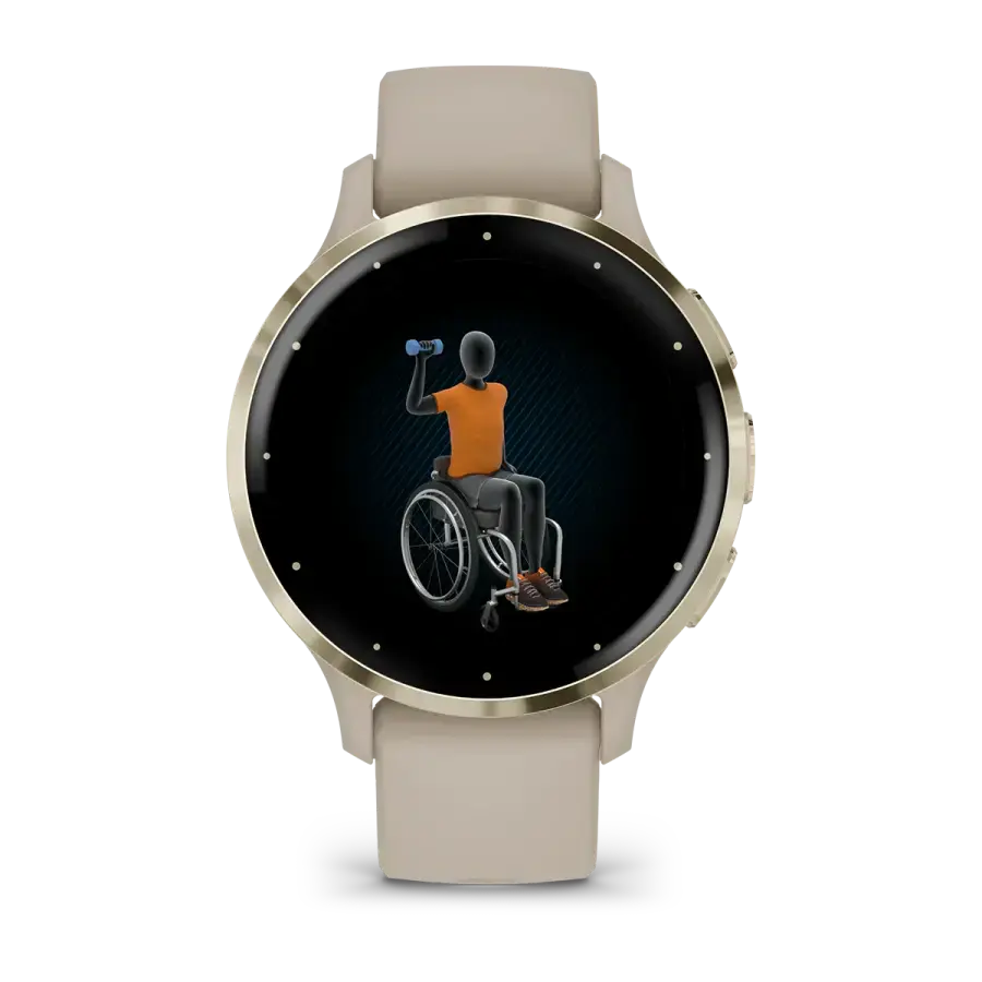 Смарт-годинник Garmin Venu 3S Soft Gold Stainless Steel Bezel with French Gray Case and Silicone Band (010-02785-02)