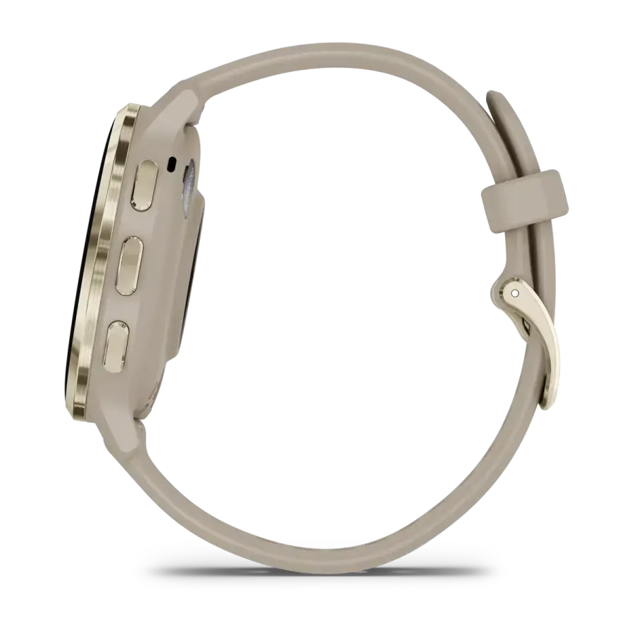 Смарт-годинник Garmin Venu 3S Soft Gold Stainless Steel Bezel with French Gray Case and Silicone Band (010-02785-02)
